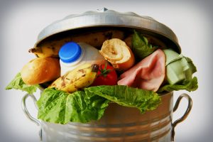 Image of Waste Food Dumped in Garbage
